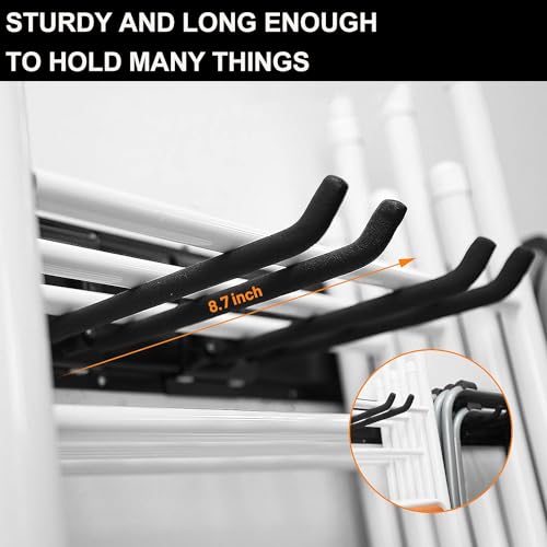 Wallmaster Garage Storage Organization Wall Mount Folding Chair Hangers - size: 12Hooks+6Panels