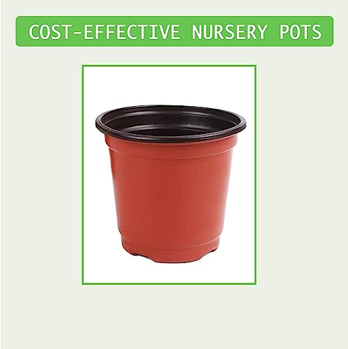 Augshy Plant Pots,40 Pcs 4" Plastic Plant Nursery Seed Starting Pots Nursery Pots for Succulent Seedling Cutting Transplanting - size: 4 Inch