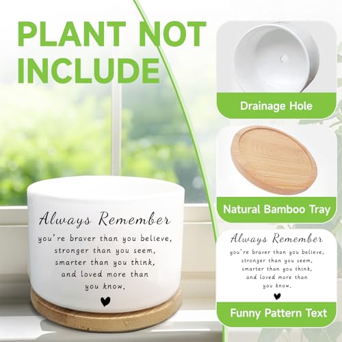 Inspirational Gifts for Women, Succulent Plant Pot (Plants Not Included) - style: Always remember