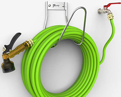 JBscoop Garden Hose Holder Stainless Steel Small Wall Mount Garden Hose Hook, Ideal for Water, Air, Hydraulic Hose, Ropes, Extension Cords Heavy Duty & Rust Proof Large Set of 1 - size: 100 Feet