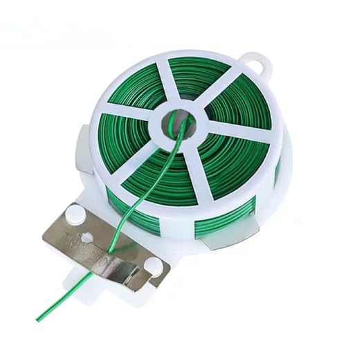 Twist Tie, 328 Feet (100m), green cable ties with Cutter, Garden Plant Ties Reusable, Green Twist Ties for plants Gardening Tomatoes Tie garden ties for plants,garden twist ties flowers Climbing - color: Green
