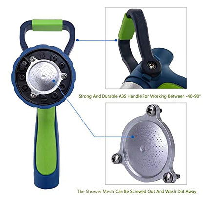 GREEN MOUNT New Patent Garden Hose Nozzle, Heavy Duty Water Nozzle, High Pressure Fireman Style Nozzle with Ergonomic Handle for Lawn and Garden Watering - color: Green