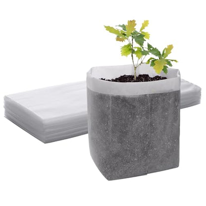 GREANER 12.6"x13.4" Seedling Bags, 25Pcs Nursery Growing Bags for Growing Vegetables, Fabric Pots for Seed Planting Succulents Vegetable Flower Potato Tomato - size: 12.6"x13.4"/25pcs