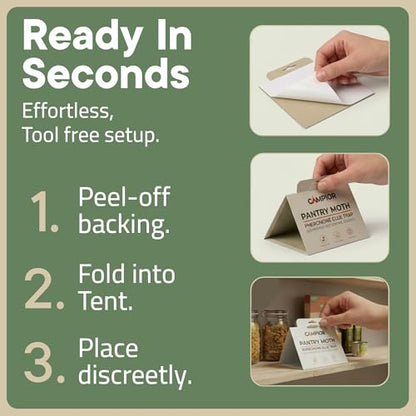 Pantry Moth Traps with Pheromones (16 Pack) – Non‑Toxic, Odor‑Free Sticky Glue Traps for Pantry Moth Treatment & Prevention, Targets Web‑Spinning Food Moths, for Kitchens & Food Storage - size: 16-pk Pantry