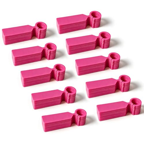 Plant Tags GVKES 200PCS, Thick Waterproof Plant Labels, Weather Resistant Tree Tags Garden Markers for Indoor Outdoor Gardening, Potted Plants, Vegetables, Greenhouse (Pink) - color: Pink