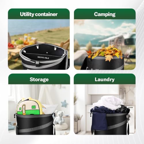 RVGUARD Pop-Up Trash Bin, Black Trash Can - color: BLACK