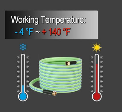 Atlantic Female to Female Lead in Garden Hose 3 ft x 5/8 Inch Green Water Hose Short Connection Leader Hose (3 Feet) - size: 3 ft-Green (Double-Female)