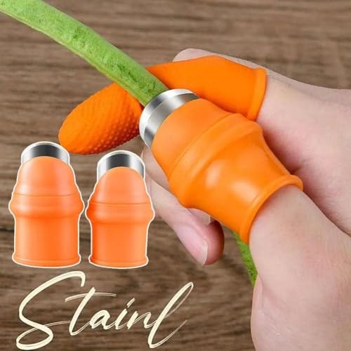 Fruit and Vegetable Picking Potted Garden Silicone Thumb Cutter Set, Separator Finger Plant Tool, Fruit and Vegetable Picking Potted Plants Trim Thumb Hand Tools