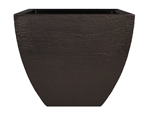 Tusco Products MSQ20ES Modern Square Garden Planter, 20-Inch, Espresso - color: Espresso, size: 20 Inch