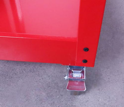 Heavy Duty Service Utility Cart,2 Shelf Steel, 800-Pound Capacity, 35.6 x 18.1x38-Inch RED - color: Red