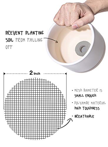LE TAUCI Plant Pot Drainage Hole Mesh Pads, 2-Inch, 50-Pack - size: 2 Inch