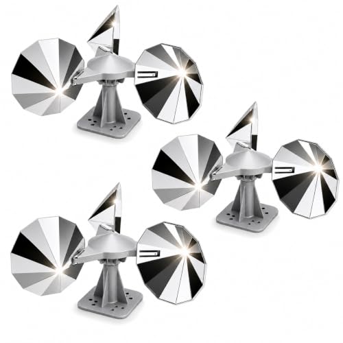 3 Pack Bird Scare Reflective Device, Wind Spinner with ABS Base - size: 3P