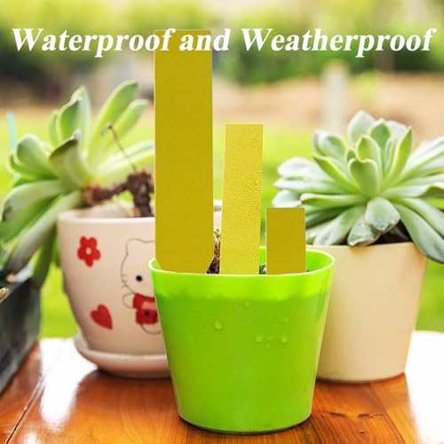 100 Pack Plant Labels- Waterproof Garden Markers, Durable Plant Tags for Seedlings,Vegetables，Indoor & Outdoor Gardening(Yellow) - color: Yellow