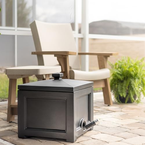 Mayne Fairfield Garden Hose Bin - Black - 17in L x 17in W x 18in H - Holds up to 100 ft. of standard garden hose (5858-B) - color: Black