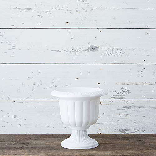 Root & Vessel Classic Urn, White, 14-Inch - color: White, size: 14 Inch