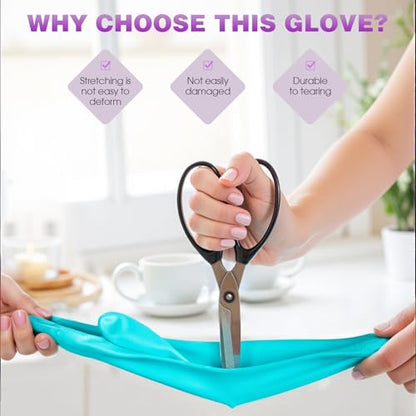 Elgood Reusable Dishwashing Cleaning Gloves with Latex free, Cotton lining,Kitchen Gloves 2 Pairs,Purple+blue Medium (Pack of 2) - color: Purple+blue, size: Medium (Pack of 4)