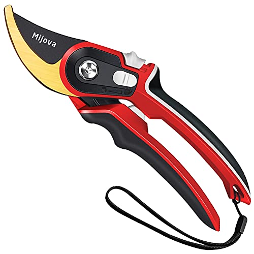 Garden Shears, Heavy Duty Garden Pruning Shears, Sharp Gardening Scissors - color: Red