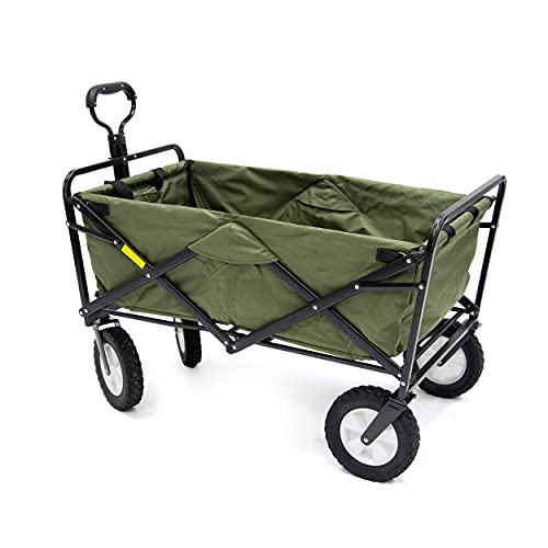 Mac Sports Folding Steel Frame Garden Utility Wagon Cart, Green (for Parts) - color: Green