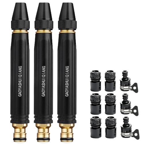 Acssart Power Washer & High Pressure Hose Nozzle - 2026 Upgraded Home Car Wash Water Gun, Garden Hose Pressure Washer Attachment Wand for Watering Plants (3 Pcs (A)) - color: 3 Pcs (A)