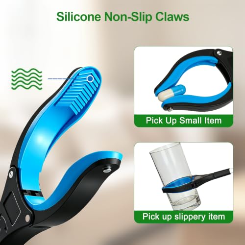 32" Grabber Reacher Tool,10 Pack Foldable Reacher Grabber Pickup Tool with 360° Rotating Jaw & Magnet,Trash Picker Upper Grabber,Lightweight & Durable Grabber for Seniors and All Users (10 Pack) - color: 11 Pack