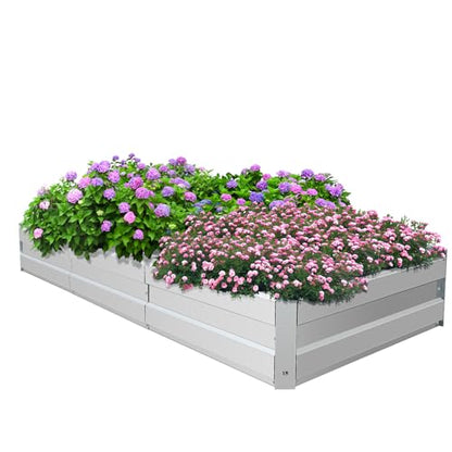 Galvanized Raised Garden Bed Kit, 8.3x3x1FT Metal Raised Garden Beds for Vegetables - size: 8.3*3*1FT