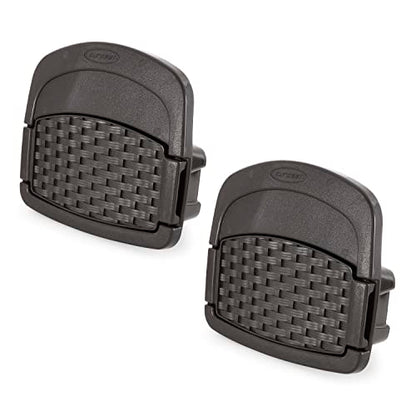 Suncast 2 Pack Hangout 150 Foot Resin Wicker Mounted Garden Storage Hose Rack, Brown