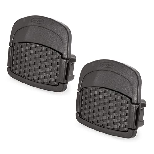 Suncast 2 Pack Hangout 150 Foot Resin Wicker Mounted Garden Storage Hose Rack, Brown