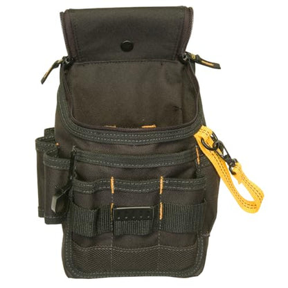 CLC Custom Leathercraft 1524 Ziptop Utility Pouch, Medium, Black, 11 Pockets - size: 11 POCKET