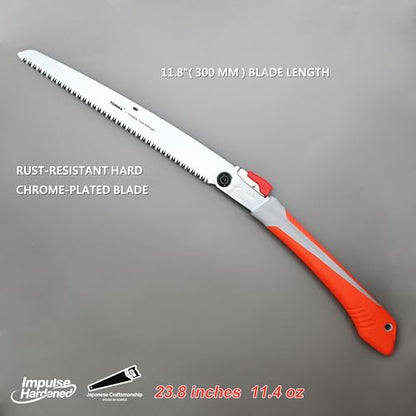 TONMA 12" Professional Folding Saw, Made in Korea, Large Teeth, TDE-906 - size: 12 inches (300mm)