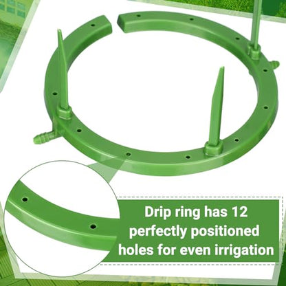 Tujoe 4 Set Drip Irrigation Ring Tree Water Ring 3 Leg Support, 5 Inch - size: 5 Inch