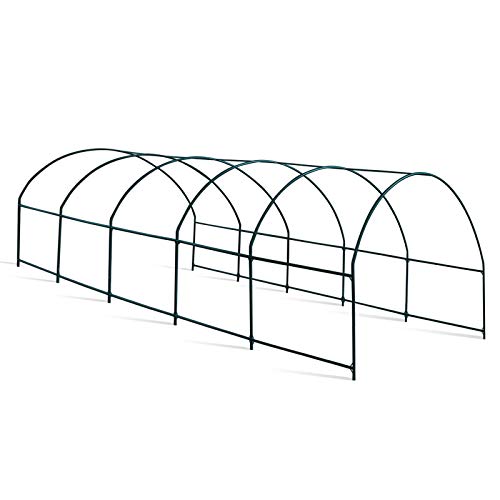YardGrow Large Garden Support Arch Frame Climbing Plant Arch Arbor for Various Climbing Plant Roses Vines Birthday Wedding Party Decoration Pergola Frame (24.6' x 10' x 7') - size: 24.6 x 10 x 7ft