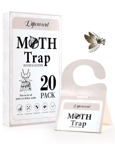 Pantry Moth Traps - Extra Strength Hanging Clothes Clothing Moth Traps with Pheromone for House Pantry Indoor Closets - 20 Pack - size: 20-pack