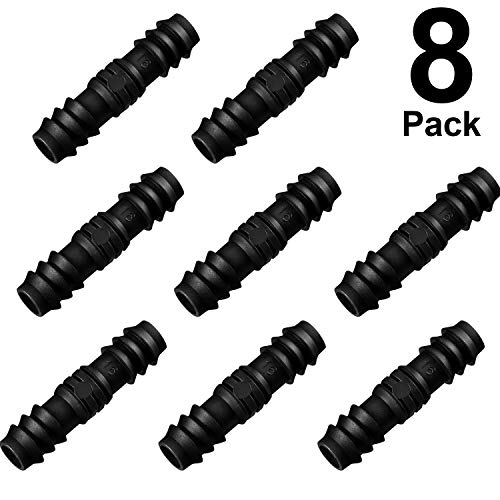 Maitys 8 Pcs 1/2 Inch Soaker Hose Connectors for Drip Irrigation,Elbow - style: Joiner