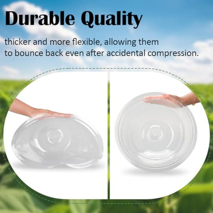 10" D × 6.7" H Plant Protectors from Animals, Garden Cloches for Seedlings Nursery Pots, Durable Humidity Domes with Ventilation Holes, Clear Plant Covers, Mini Greenhouse for Plants 5-Pack - size: 10" D × 6.7" H 5P