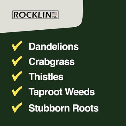 Rocklin™ Stand Up Weed Puller, 4-Claw Steel Head, 48" Handle