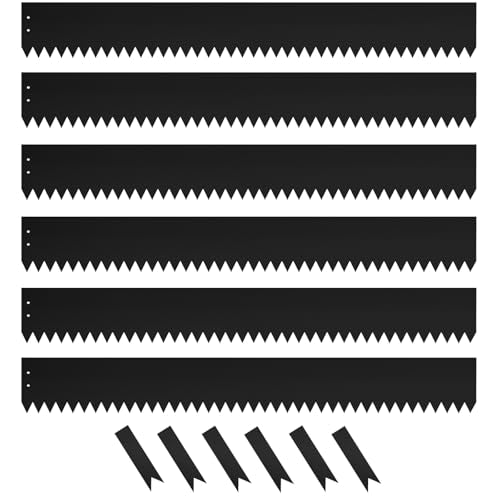 20ft. 40" L × 4" H Metal Landscape Edging, 6 Pack Garden Border - color: Black, size: 4 Inch
