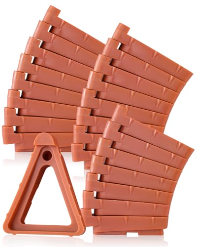24 Pcs Triangles Pot Feet for Outdoor Planters, Stability, Orange, Small - color: 24pc Orange, size: Small