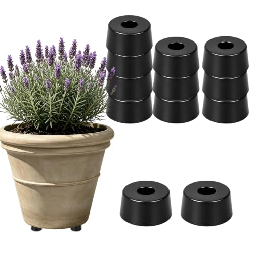 Plant Pot Feet Rubber Pot Risers Planter Feet for Outdoor Indoor Planters - size: Small 12 Pack 1" W x 1/2" H
