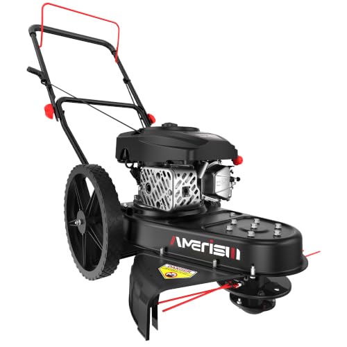 AMERISUN 22-Inch 170cc Walk Behind String Trimmer with 14-Inch High Wheels