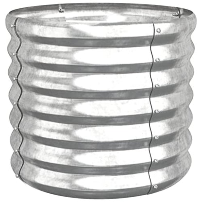 vidaXL Garden Planter Galvanized Steel 15.7"x15.7"x14.2" Silver