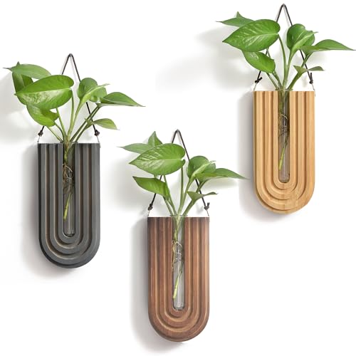 GRID FORTE 3 Pack Wood Wall Planter Propagation Station