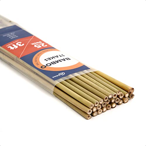 COLOtime Bamboo Stakes 3FT Garden Plant Stake for Indoor Plants 25 Pack - size: 3ft, 25 Pack