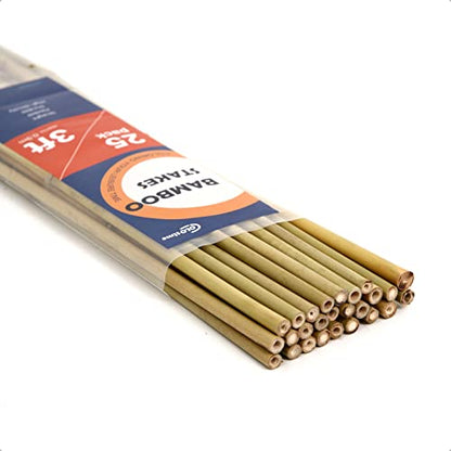 COLOtime Bamboo Stakes 3FT Garden Plant Stake for Indoor Plants 25 Pack - size: 3ft, 25 Pack