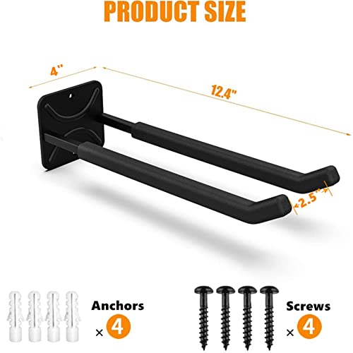 TORACK Garage Hooks Heavy Duty Tool Organizer, Wall Mount Hanger Rack - size: 2-Pack 12.4" Heavy Hooks
