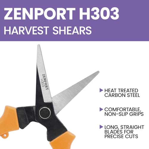 Zenport H303 Light Needle Nose Shear with Wishbone Spring, 6.75-Inch