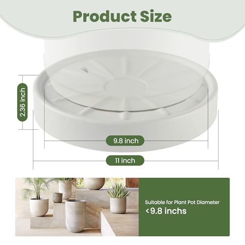 CITOL 2 Pack Plant Caddy with Wheels, 11 Inch Rolling Plant Stand Indoor, Breathable and Drainage Plant Rollers with Wheels for Planters , Heavy Duty Plant Dolly Mover, Beige - size: 11 Inch