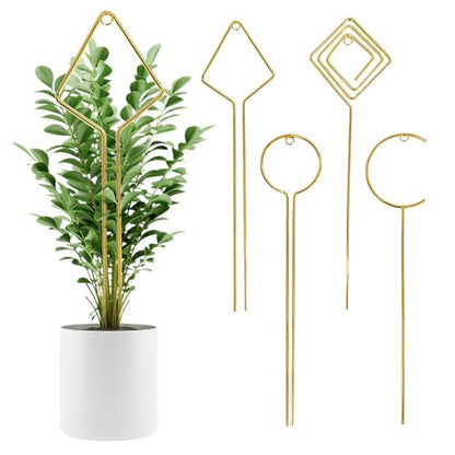 Indoor Plant Trellis 4 Pcs Small Hoop Mini Climbing Plant Support