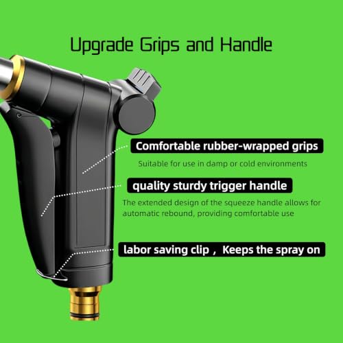 Upgraded Metal Garden Hose Nozzle - color: Black
