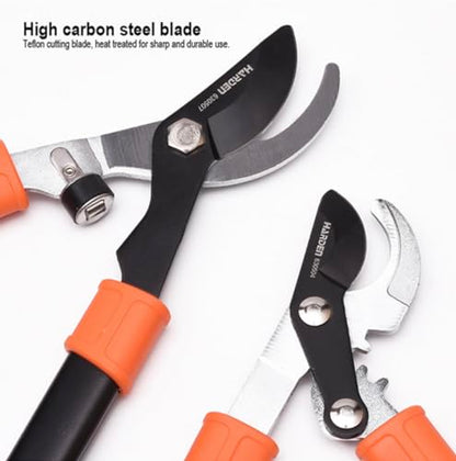 Edward Tools 19" Gear Drive Gardening Loppers - Heavy Duty Lopper Pruner with Gear Drive for Extra Leverage - High Carbon Steel Teflon Coated Blade - Ergo Grip Rubber Handle