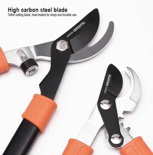 Edward Tools 19" Gear Drive Gardening Loppers - Heavy Duty Lopper Pruner with Gear Drive for Extra Leverage - High Carbon Steel Teflon Coated Blade - Ergo Grip Rubber Handle